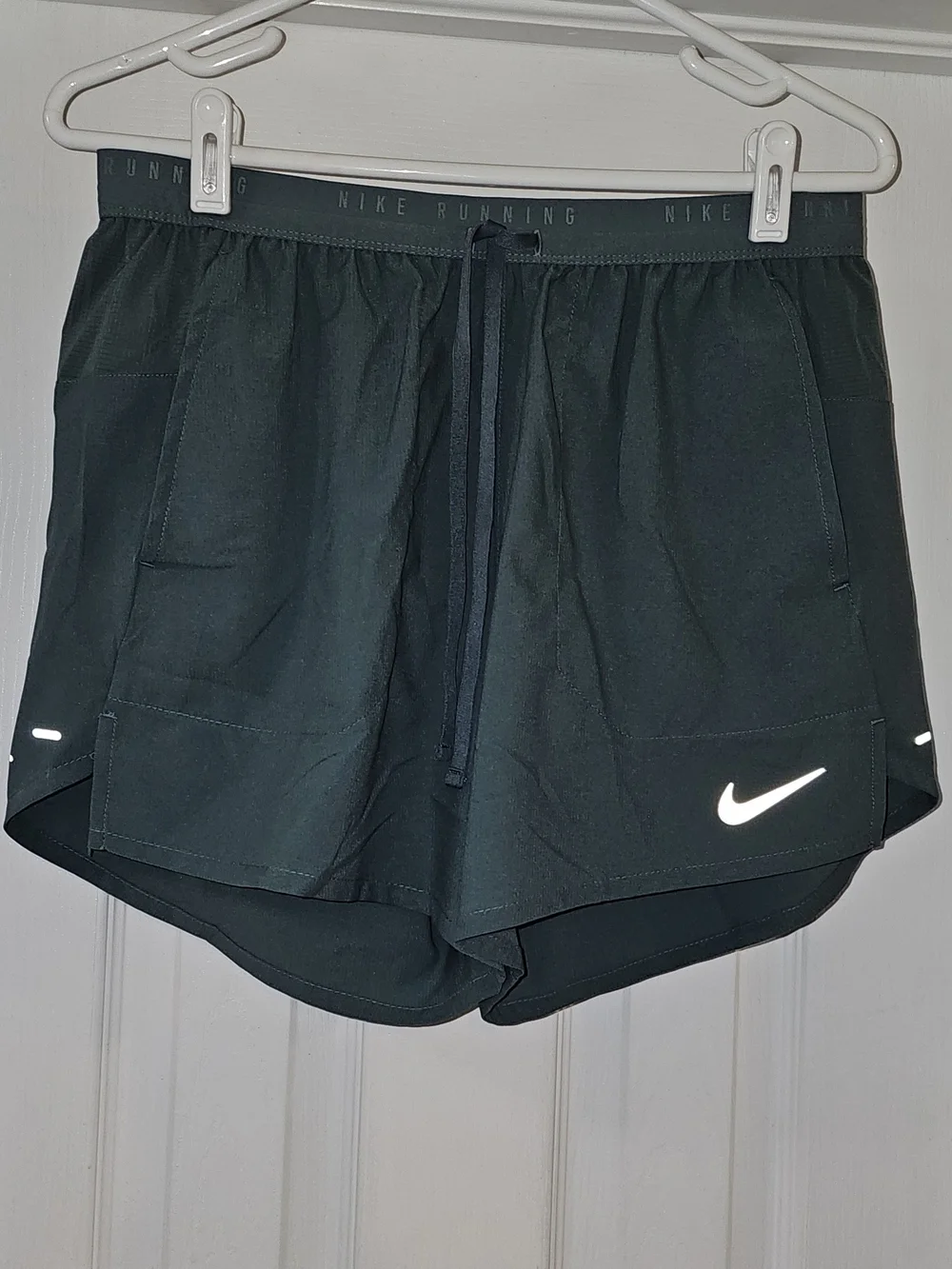 NWT Nike Stride Dri-Fit Running Shorts w/ Built-in Briefs in Mineral Slate (M)